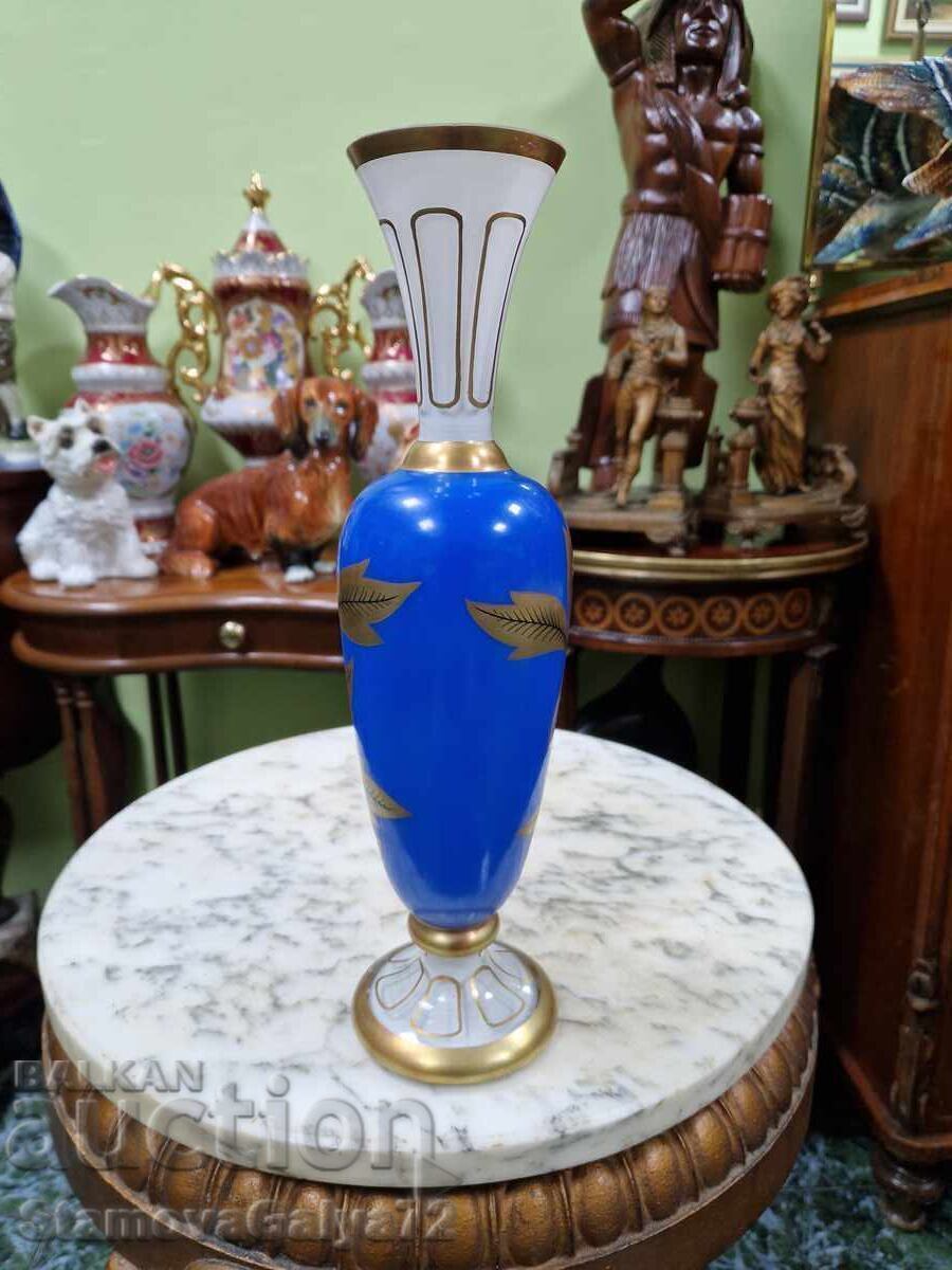 Vază antică de colecție rară, superbă, Boemia - 5