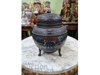 Rară cădelniță japoneză antică din bronz