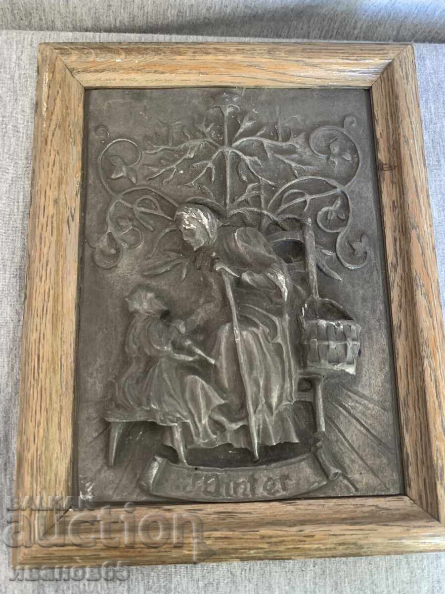 Tablou de cositor, Iarnă cu preț 35.00 BGN | € 17.90