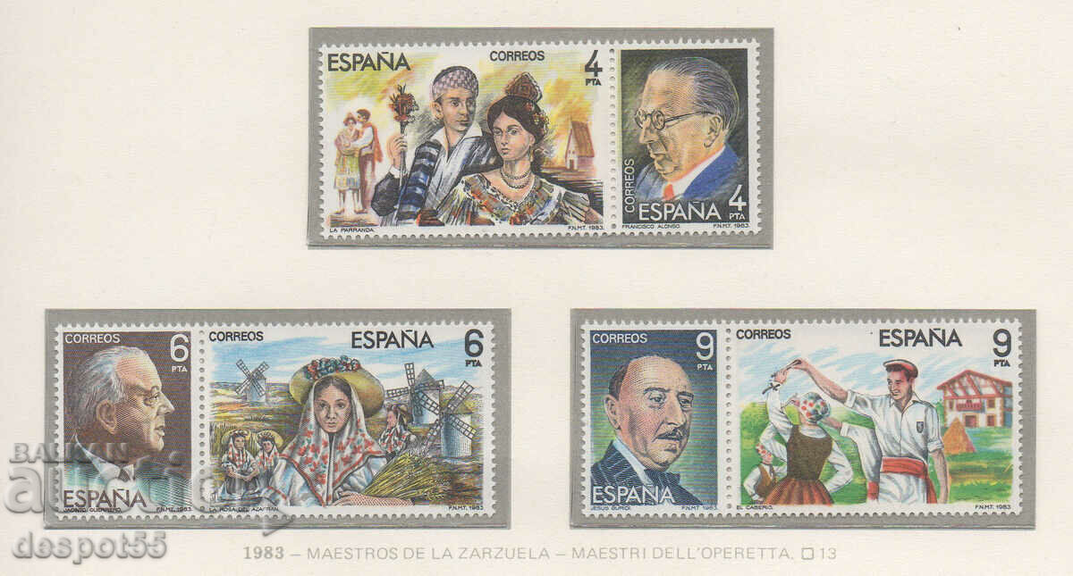 1983. Spania. Compozitori. 1983. Spania. Compozitori.