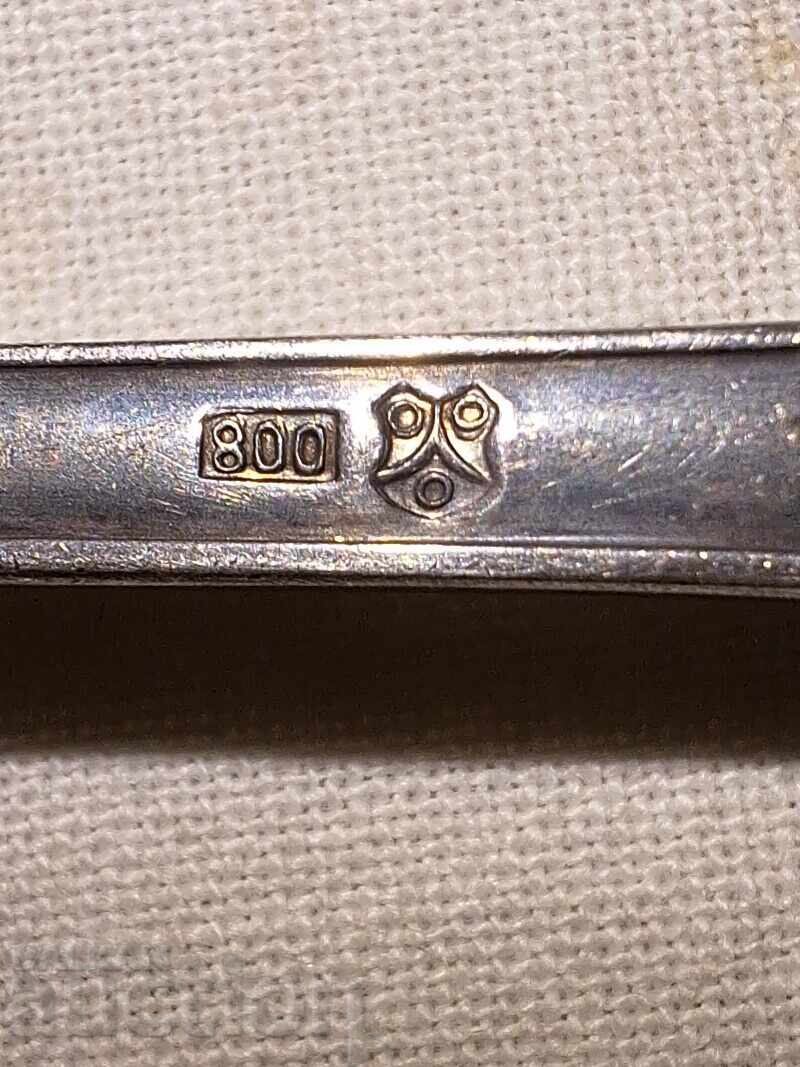 Two old silver spoons - 7