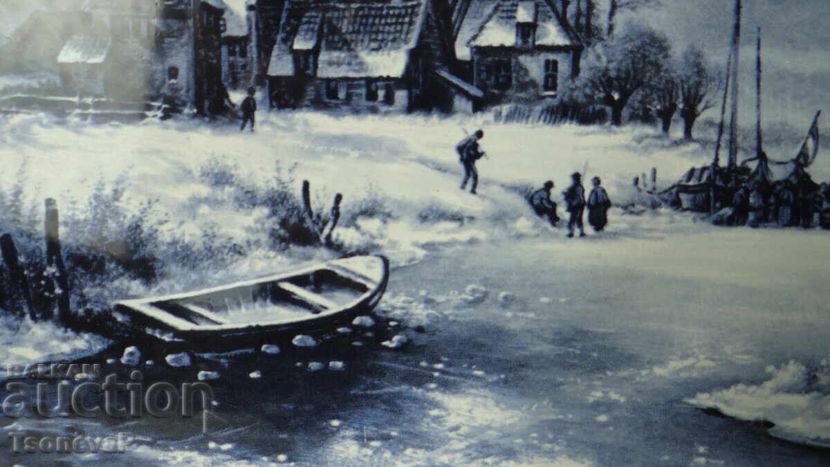 Δημοπρασία Πορσελάνινη πλάκα Delft, χειροποίητη, για κρέμασμα