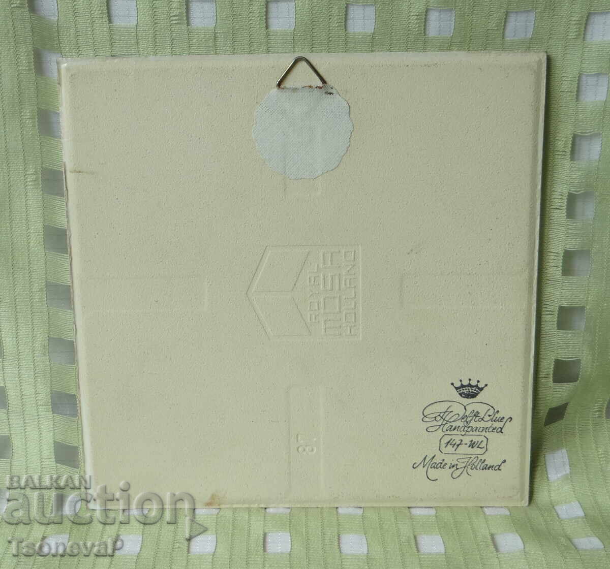 Παράδοση Πορσελάνινη πλάκα Delft, χειροποίητη, για κρέμασμα