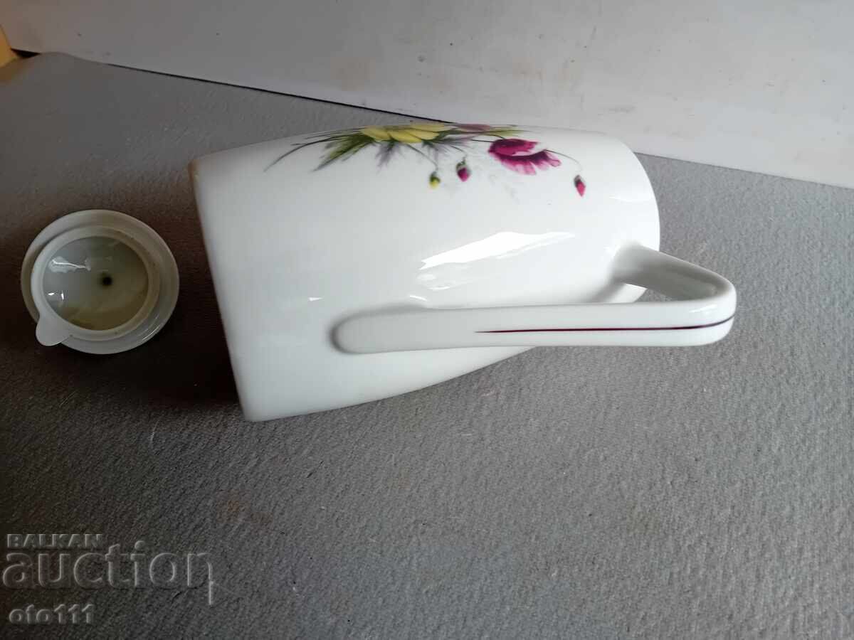 OLD PORCELAIN CAN - 5