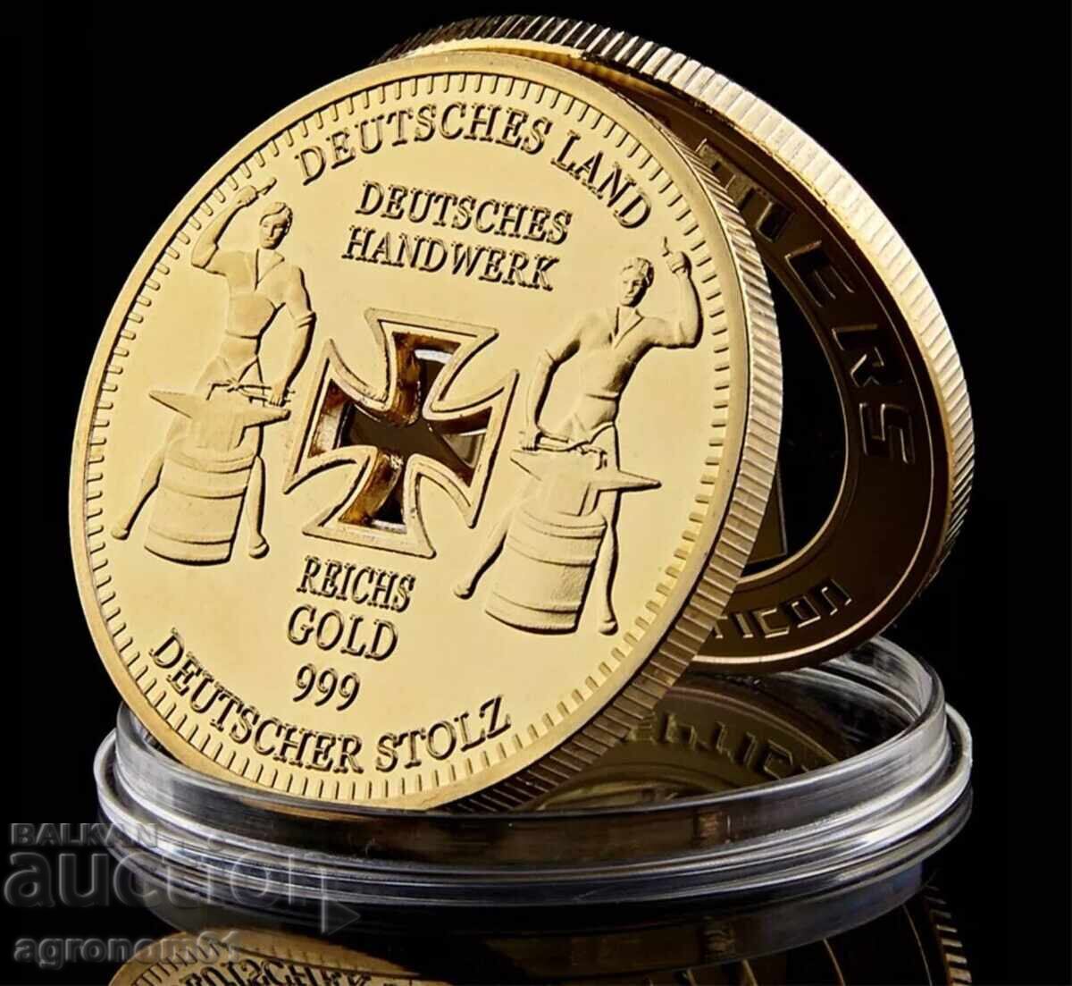 Monede - Placă cu monede naziste de aur cu preț 20.00 BGN | € 10.23