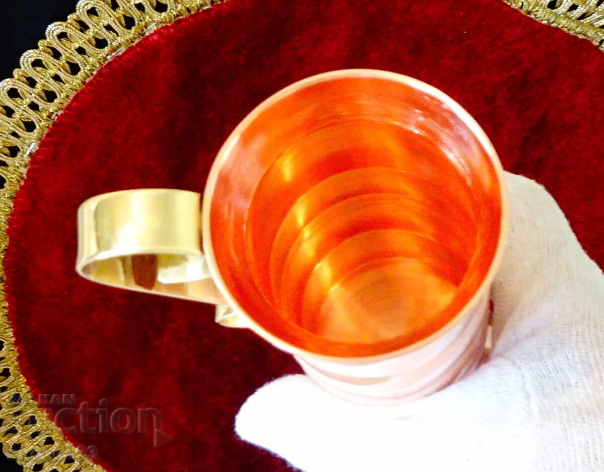 Χάλκινο ποτήρι κρασιού, εξαιρετικά βαρύ 320 γρ με τιμή 76.00 BGN | € 38.86