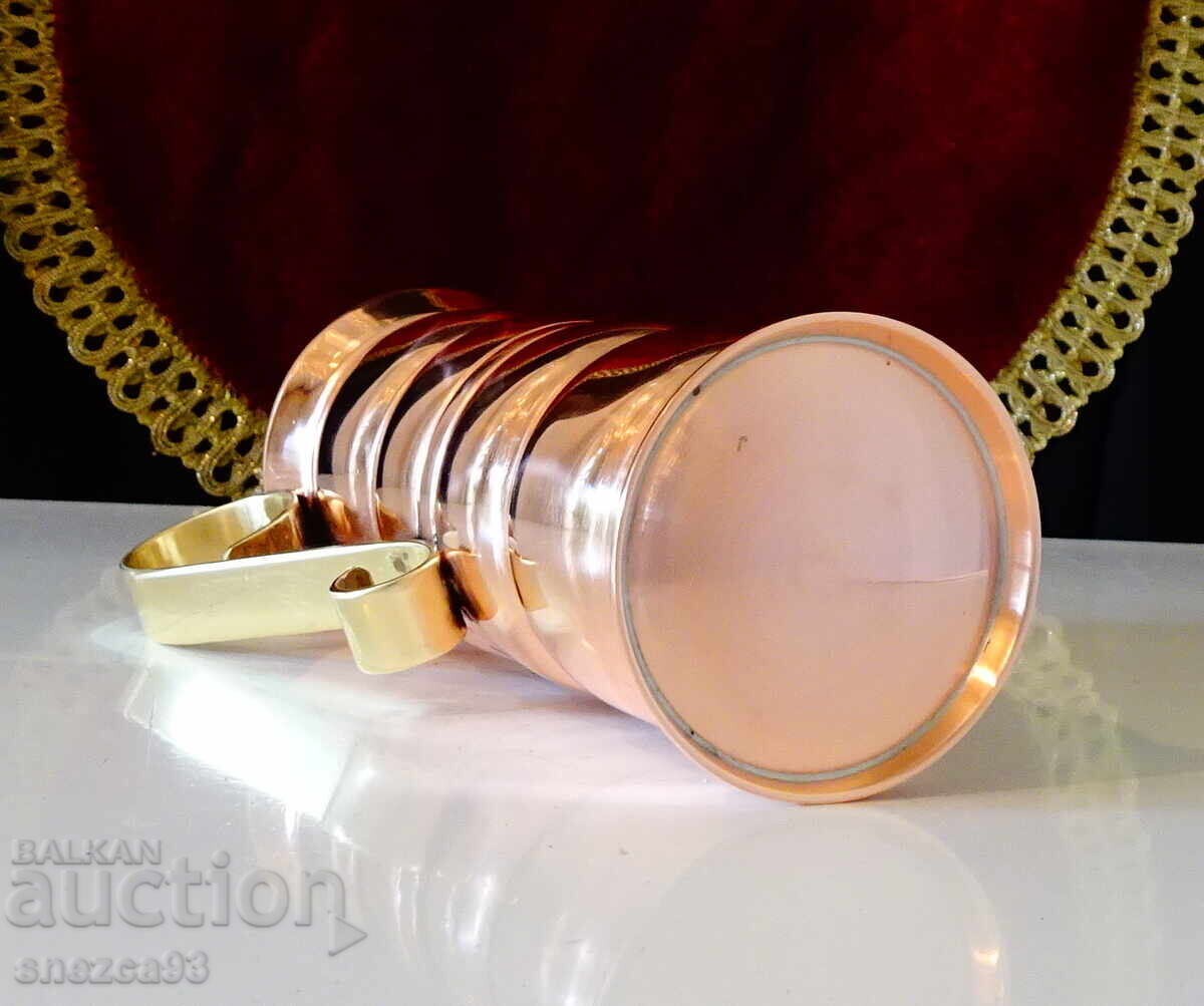 Παράδοση Χάλκινο ποτήρι κρασιού, εξαιρετικά βαρύ 320 γρ