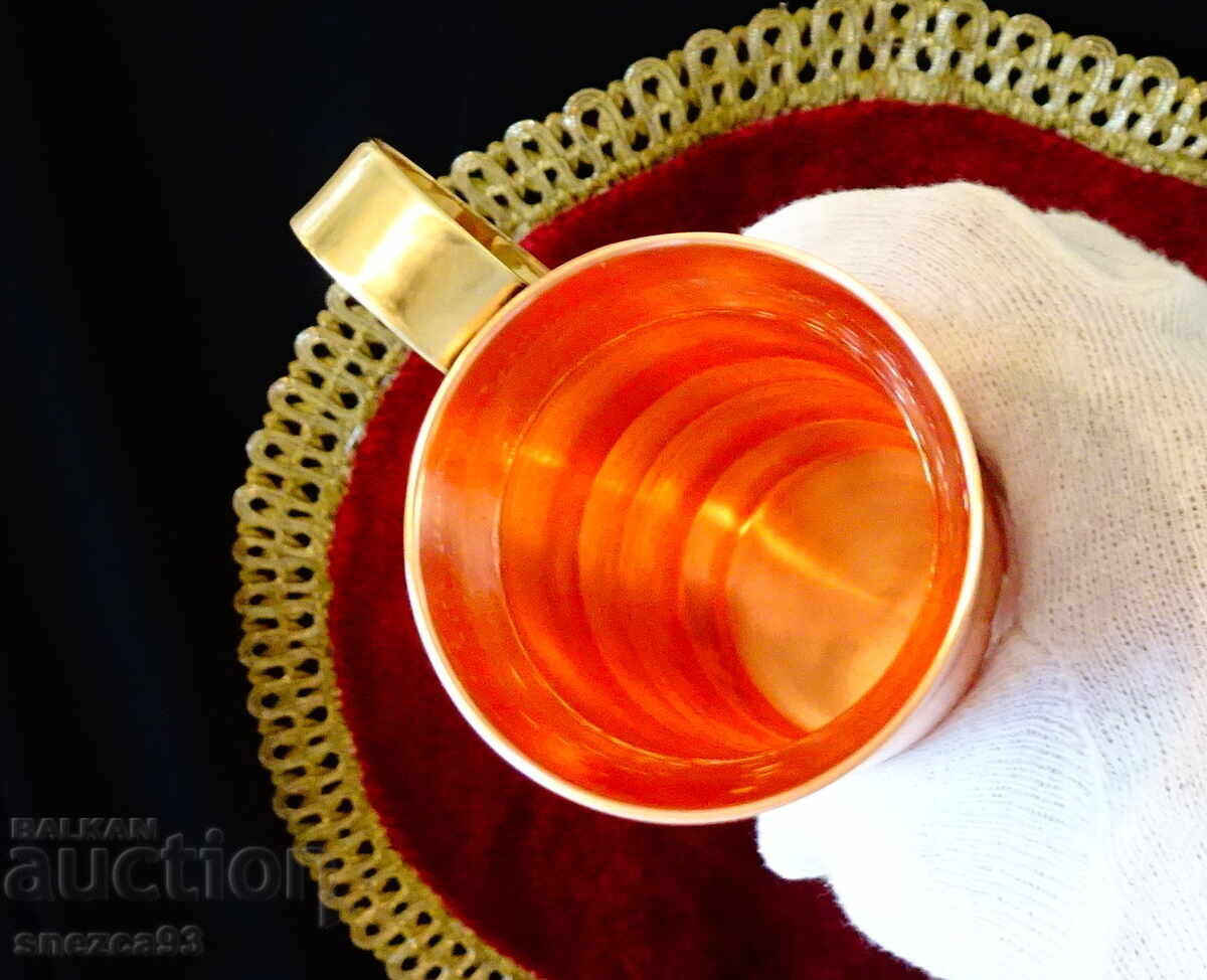 Χάλκινο ποτήρι κρασιού, εξαιρετικά βαρύ 320 γρ - 6