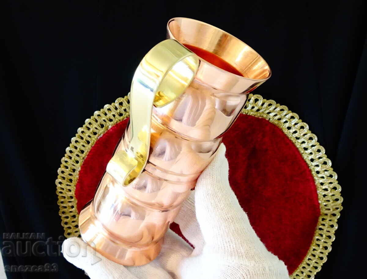 Χάλκινο ποτήρι κρασιού, εξαιρετικά βαρύ 320 γρ - 7