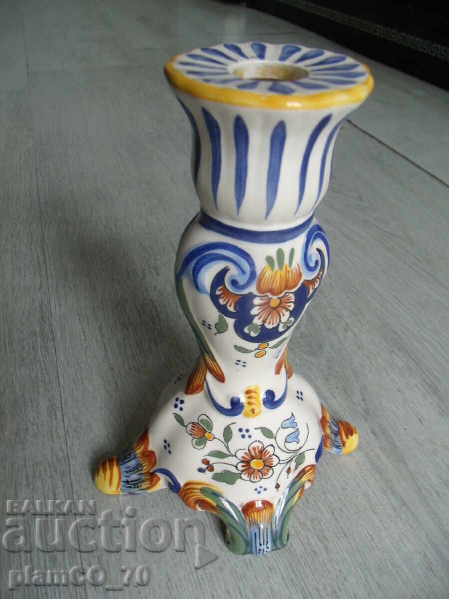 №*8048 стар френски порцеланов свещник