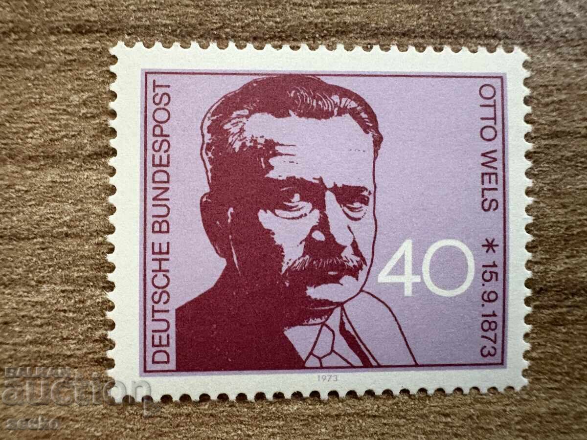FRG/GDR - 100th Anniversary of the Birth of Otto Wels... (1973) MNH