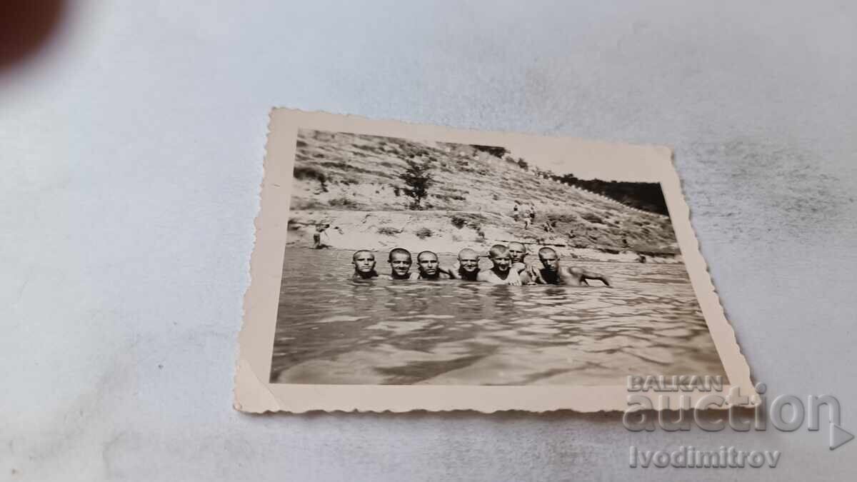 Photograph Skopje Soldiers in Vardar River 1942