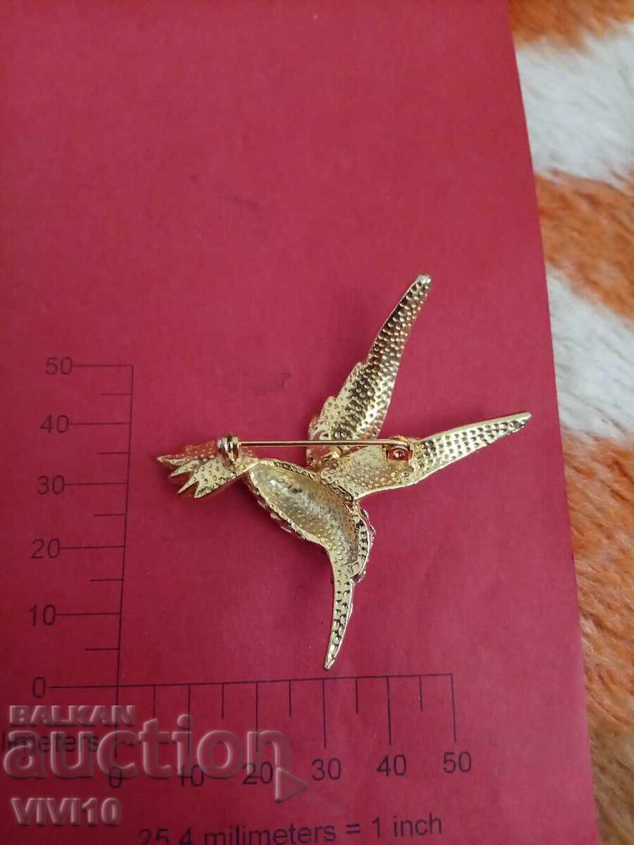 Antique brooch enamel and stones with price 40.00 BGN | € 20.45