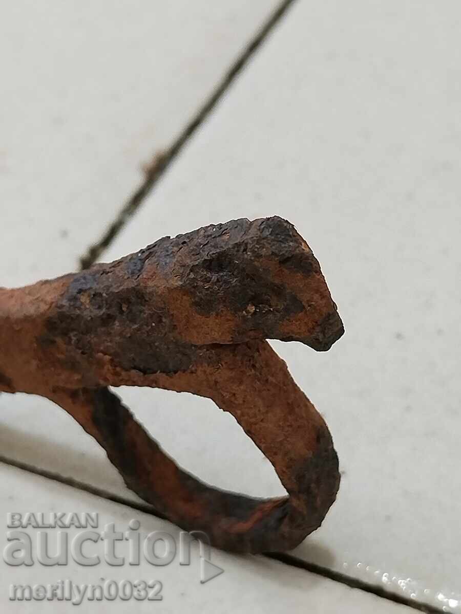 Παλιό τσακμάκ από παλιά, εστία, σφυρήλατο σίδερο - 6