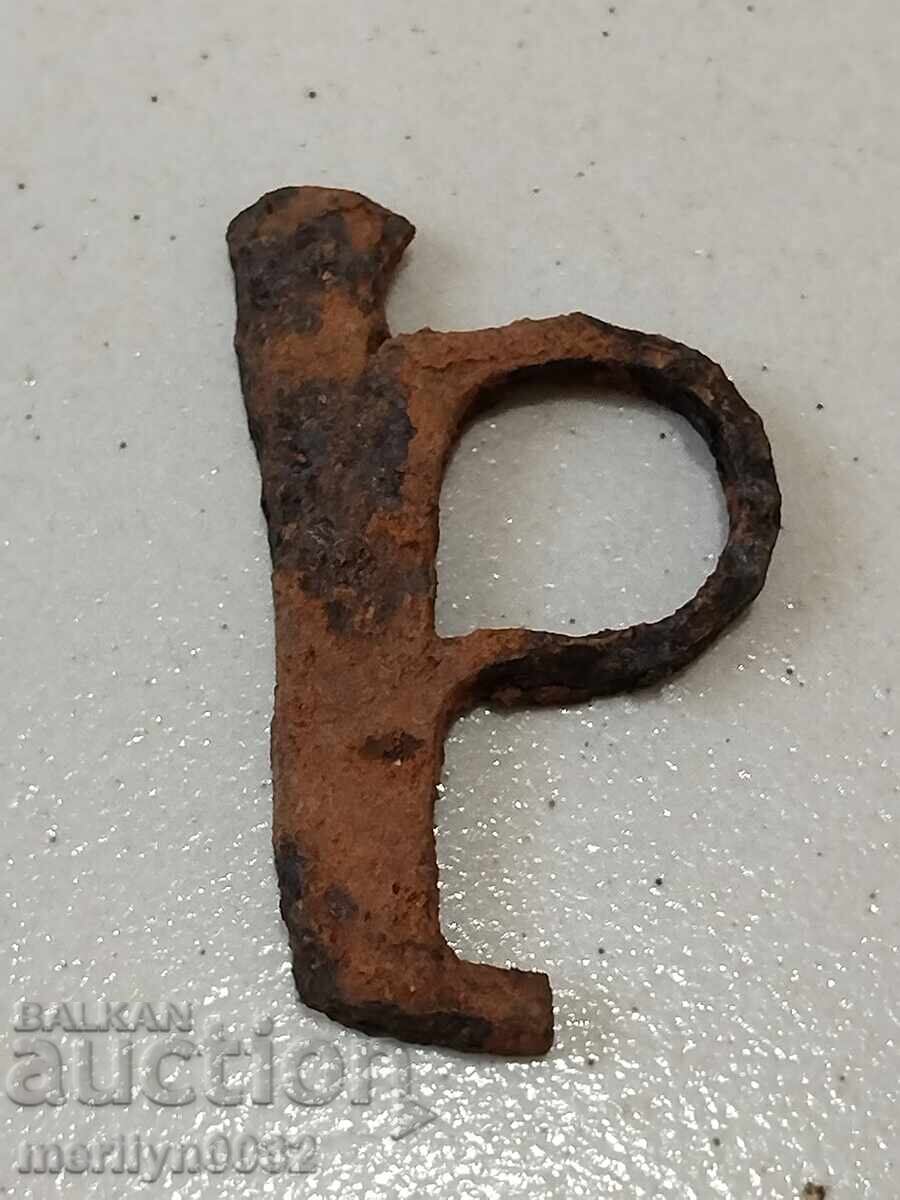 Παλιό τσακμάκ από παλιά, εστία, σφυρήλατο σίδερο