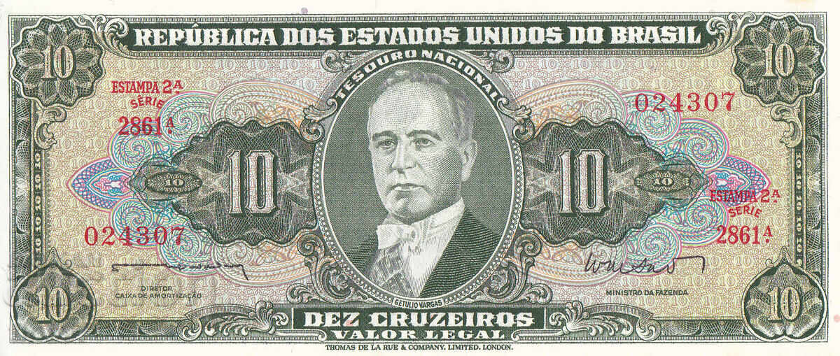 tino37 - BRAZIL - 10 CRUZEIROS - 1962 - UNC with price 5.30 BGN | € 2.71 tino37 - BRAZIL - 10 CRUZEIROS - 1962 - UNC with price 5.30 BGN | € 2.71
