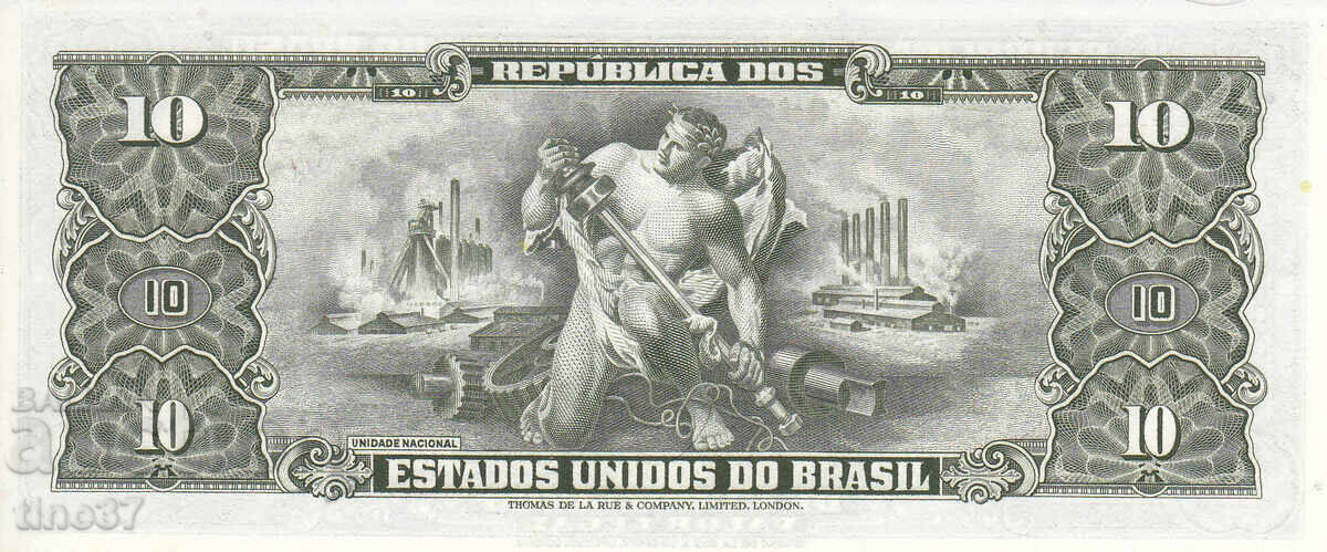 Auction tino37 - BRAZIL - 10 CRUZEIROS - 1962 - UNC Auction tino37 - BRAZIL - 10 CRUZEIROS - 1962 - UNC