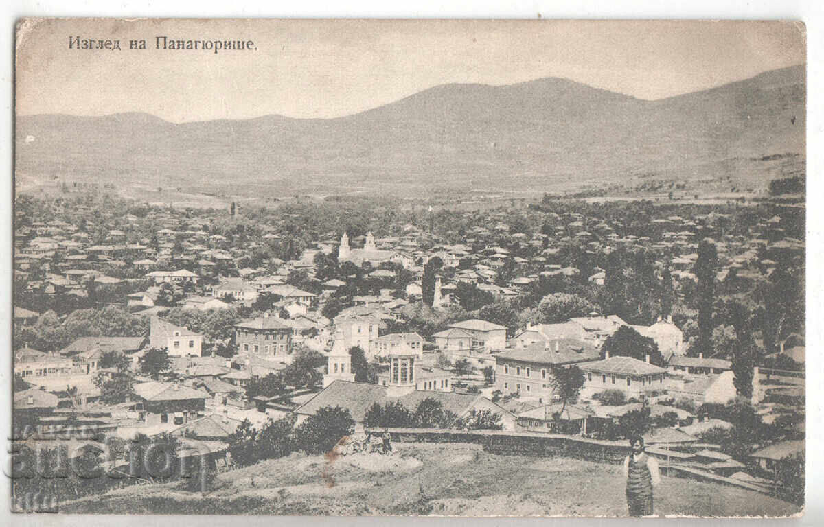 Βουλγαρία, Γκάμπροβο, Θέα από Παναγιούριστε, ταχυδρομημένη, 1924