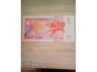 Kyrgyzstan 1 Som 1993 UNC