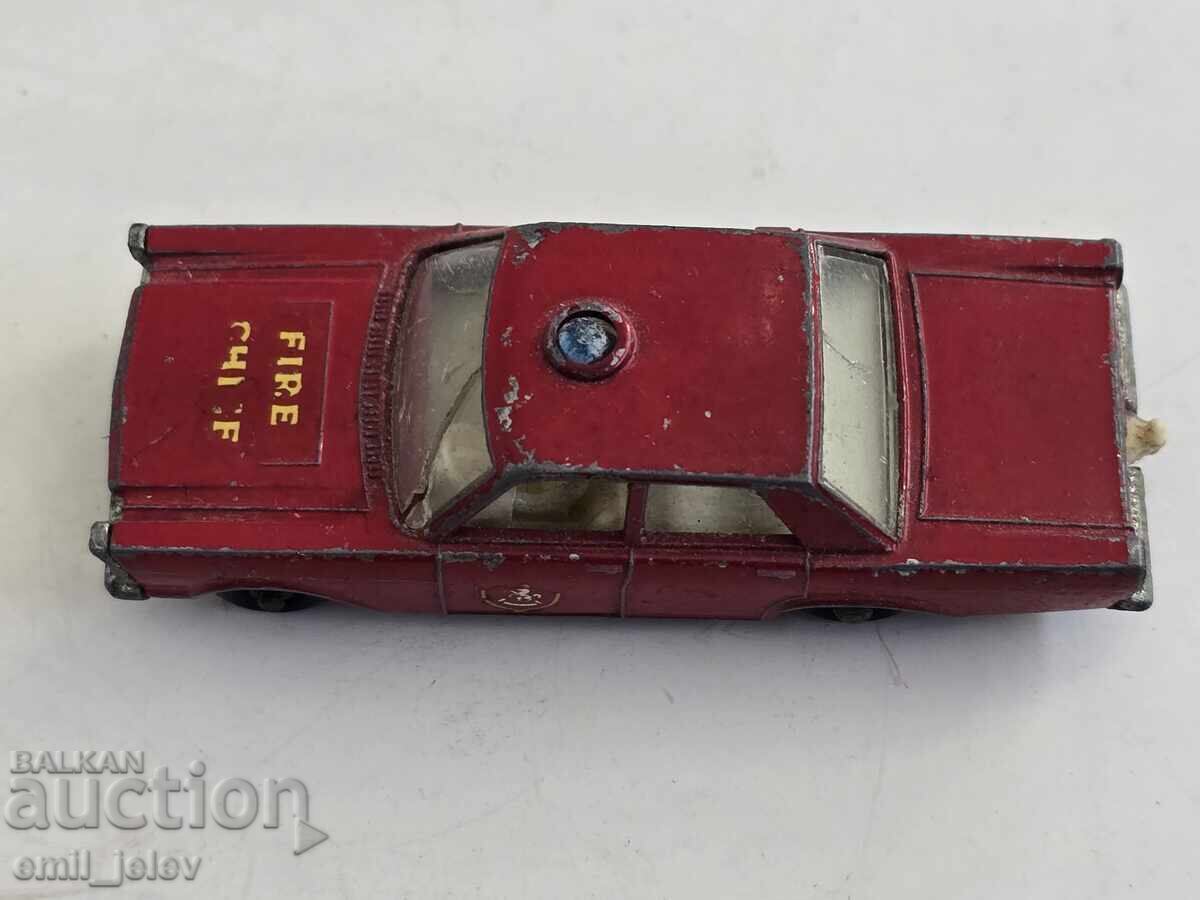 Matchbox Moko Lesney Nr.59C Ford Galaxy Fire Chief Car 1966 - 6 Matchbox Moko Lesney Nr.59C Ford Galaxy Fire Chief Car 1966 - 6