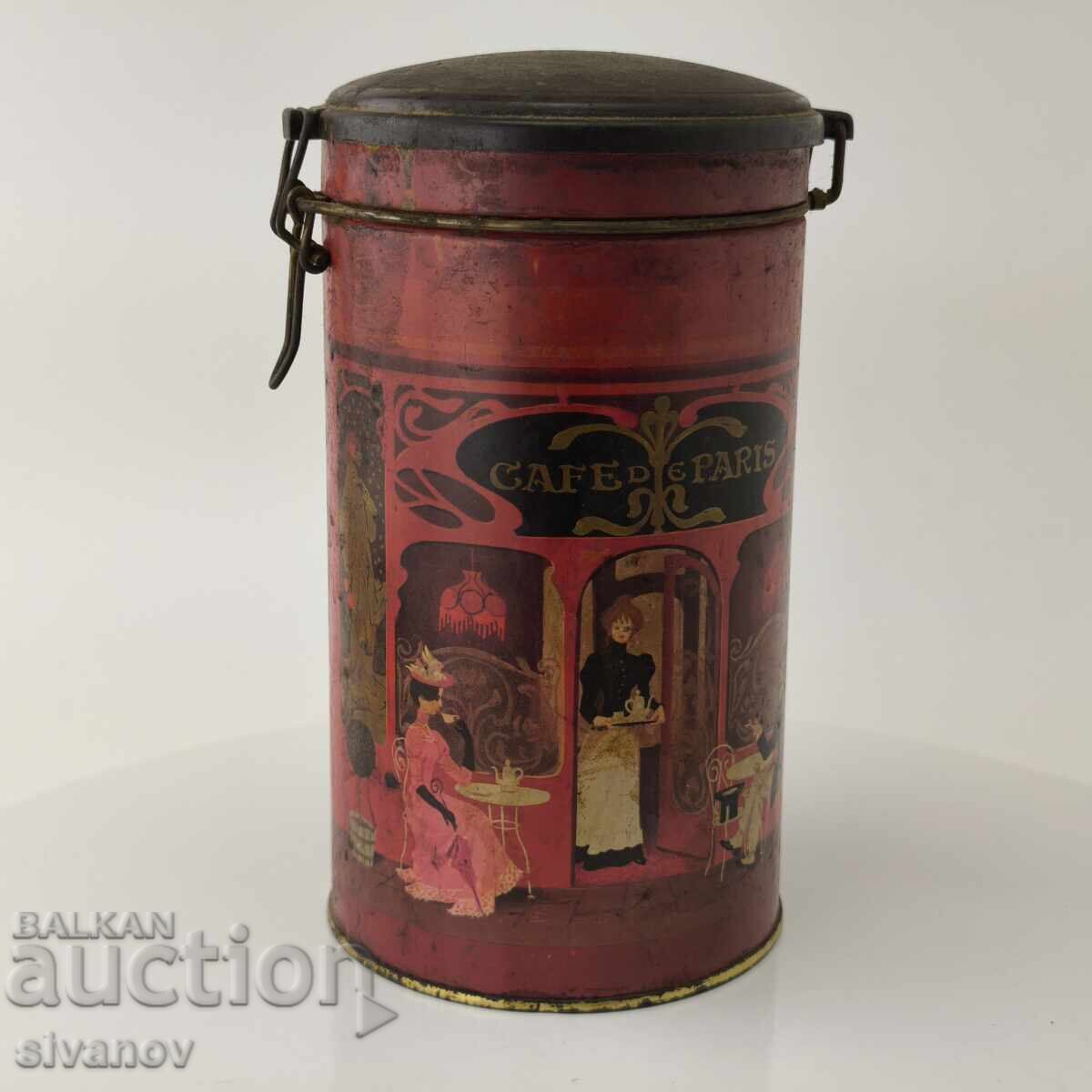 Delivery of Old metal coffee tin Cafe de Paris #5911