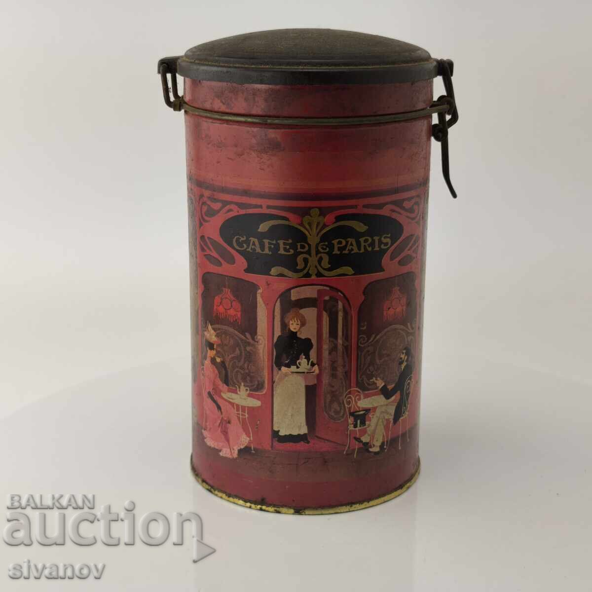 Old metal coffee tin Cafe de Paris #5911 - 5