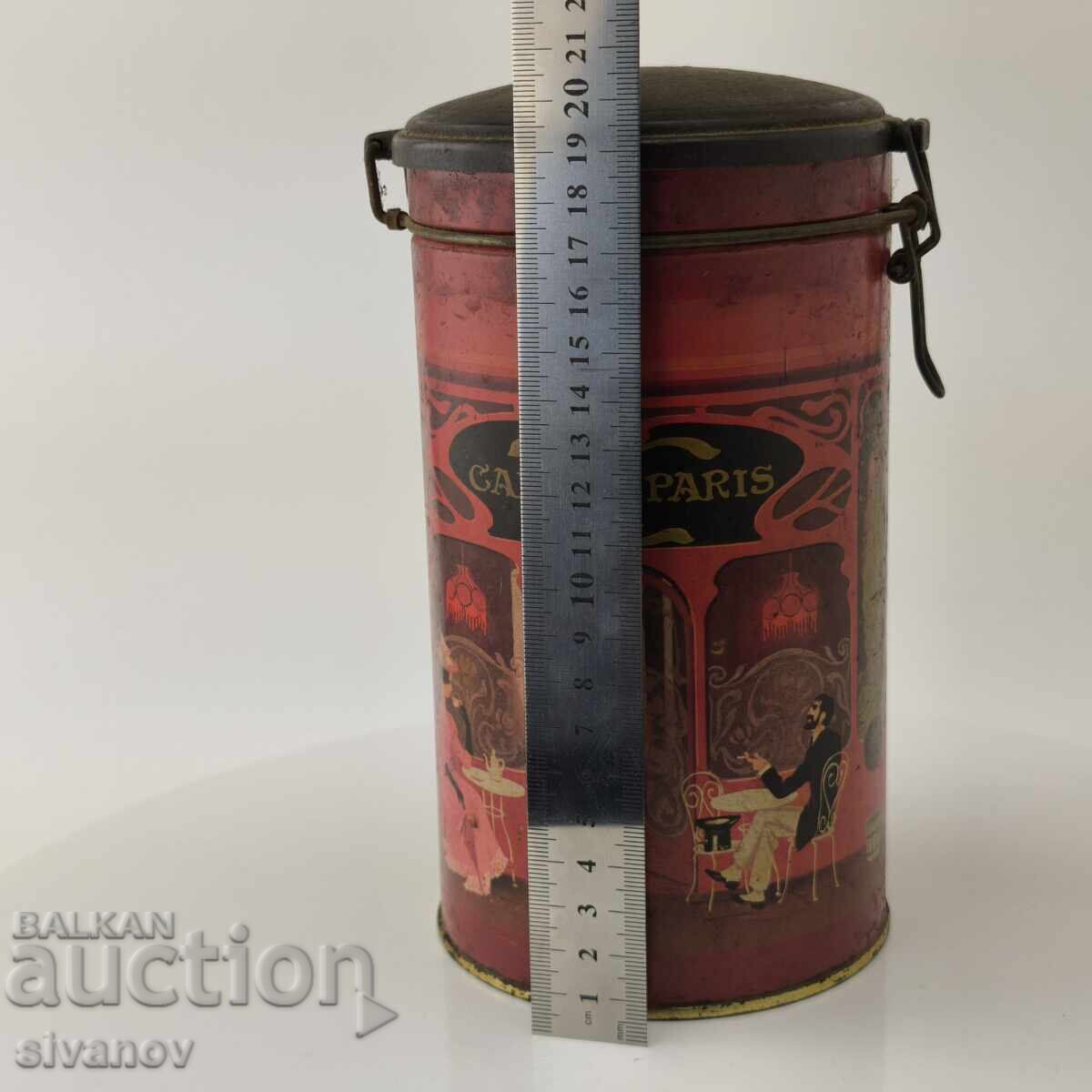 Old metal coffee tin Cafe de Paris #5911 - 6