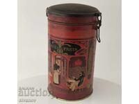 Cutie metalică veche pentru cafea Cafe de Paris #5911