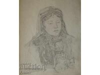 S. Markov 1910 Bulgarian Woman with Costume, Pendants, Headband and Trembler