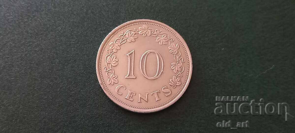 Coin - Malta, 10 cents 1972 Coin - Malta, 10 cents 1972