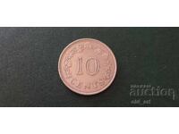 Coin - Malta, 10 cents 1972