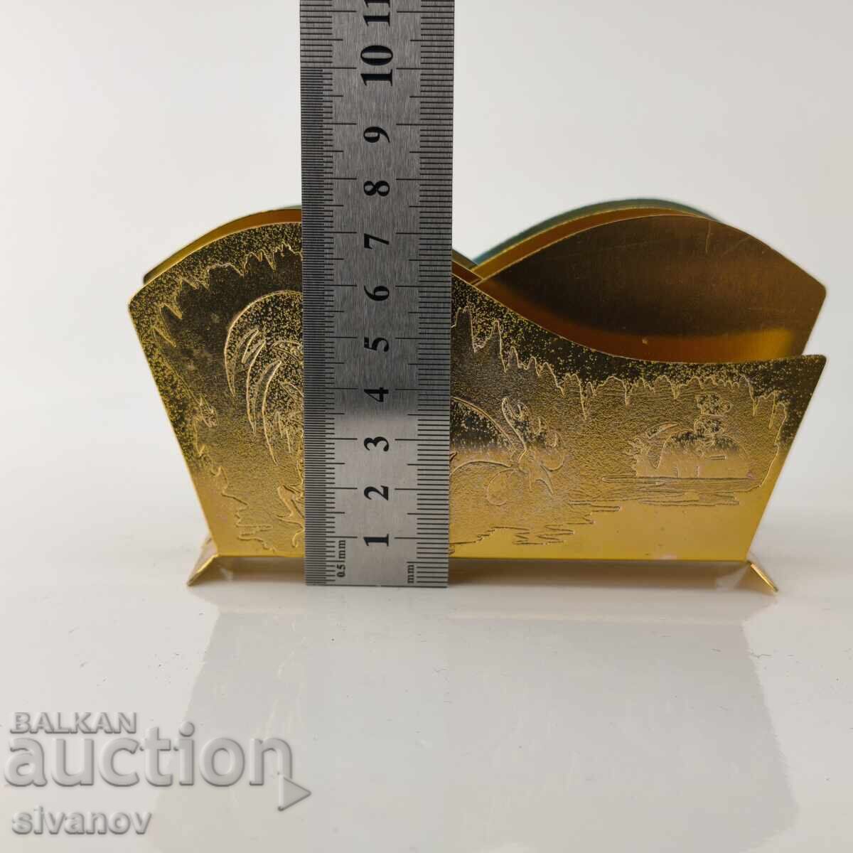 Set vechi de 3 șervețele din aluminiu URSS #5915 - 6 Set vechi de 3 șervețele din aluminiu URSS #5915 - 6