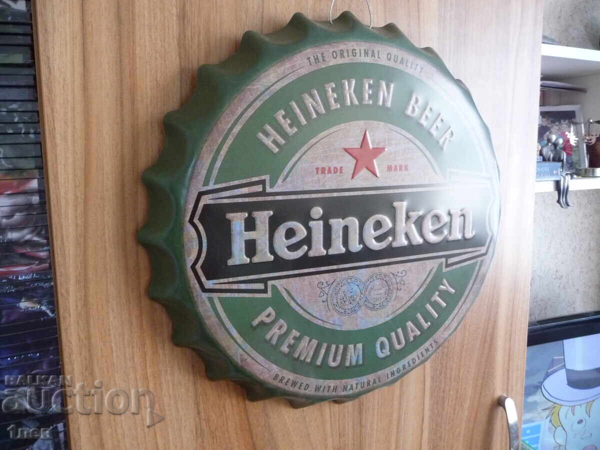 Metal Sign Heineken Beer Heineken Cap Bottle Large with price 46.00 BGN | € 23.52