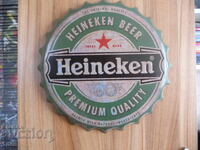 Metal Sign Heineken Beer Heineken Cap Bottle Large
