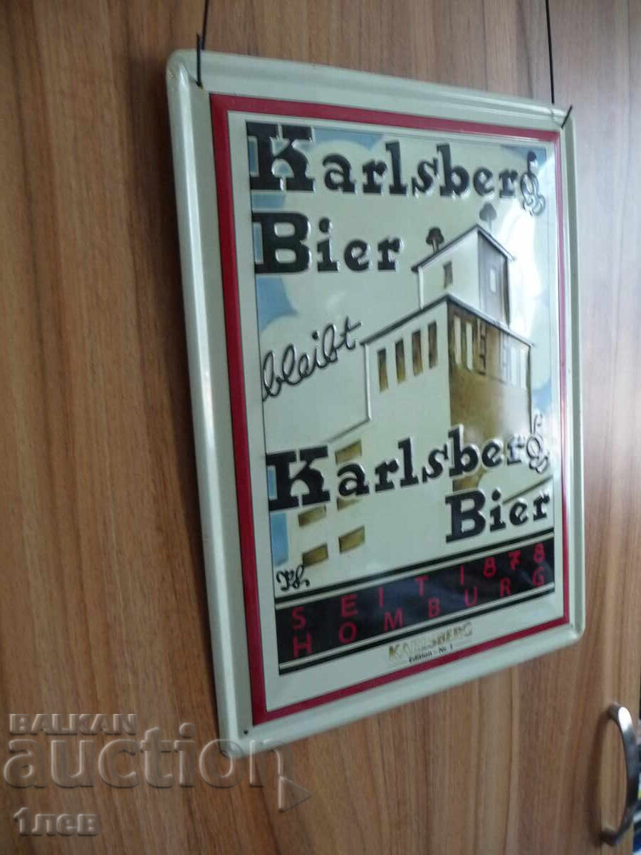 Metal Sign Karlsberg bier beer German brewery beer with price 46.00 BGN | € 23.52