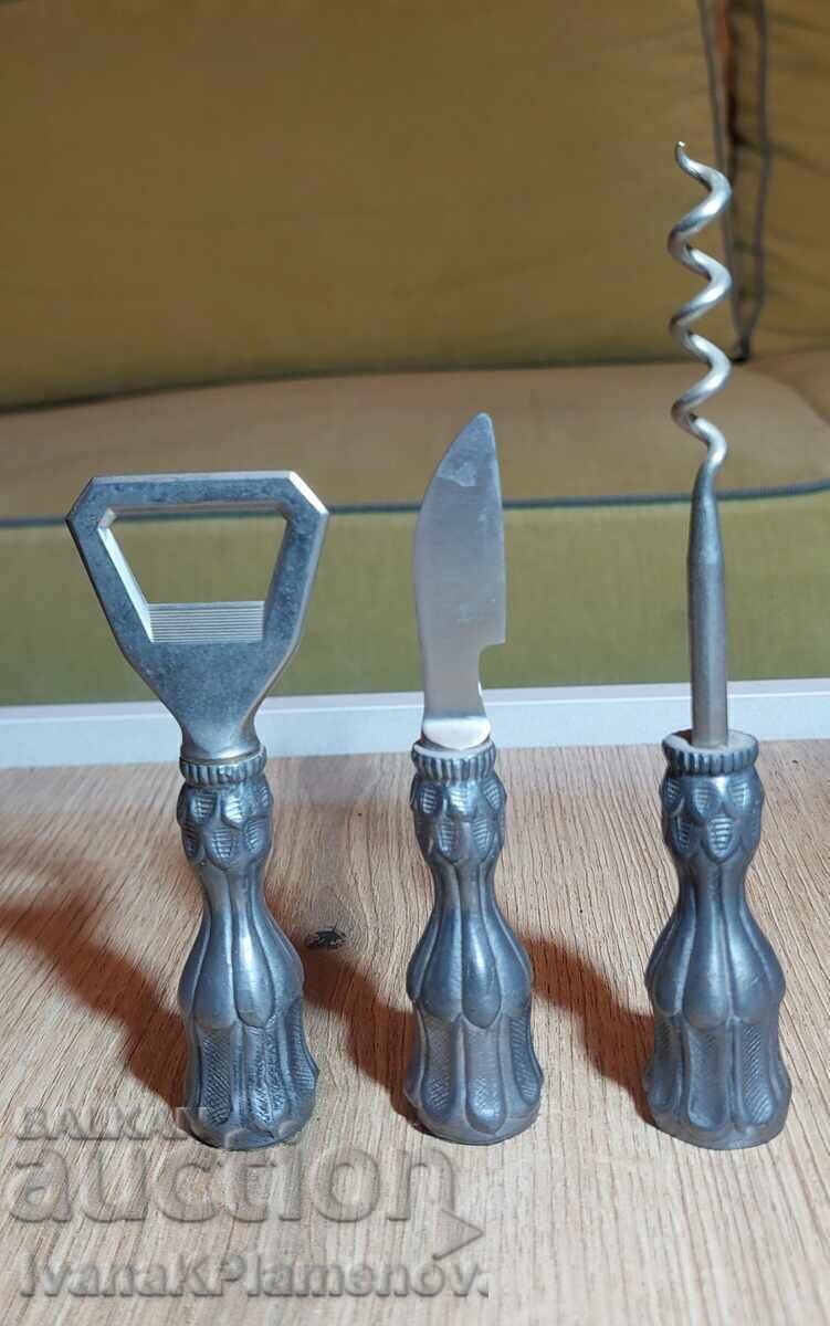 Set de deschizătoare de sticle, 3 bucăți, pentru cunoscători - 6 Set de deschizătoare de sticle, 3 bucăți, pentru cunoscători - 6