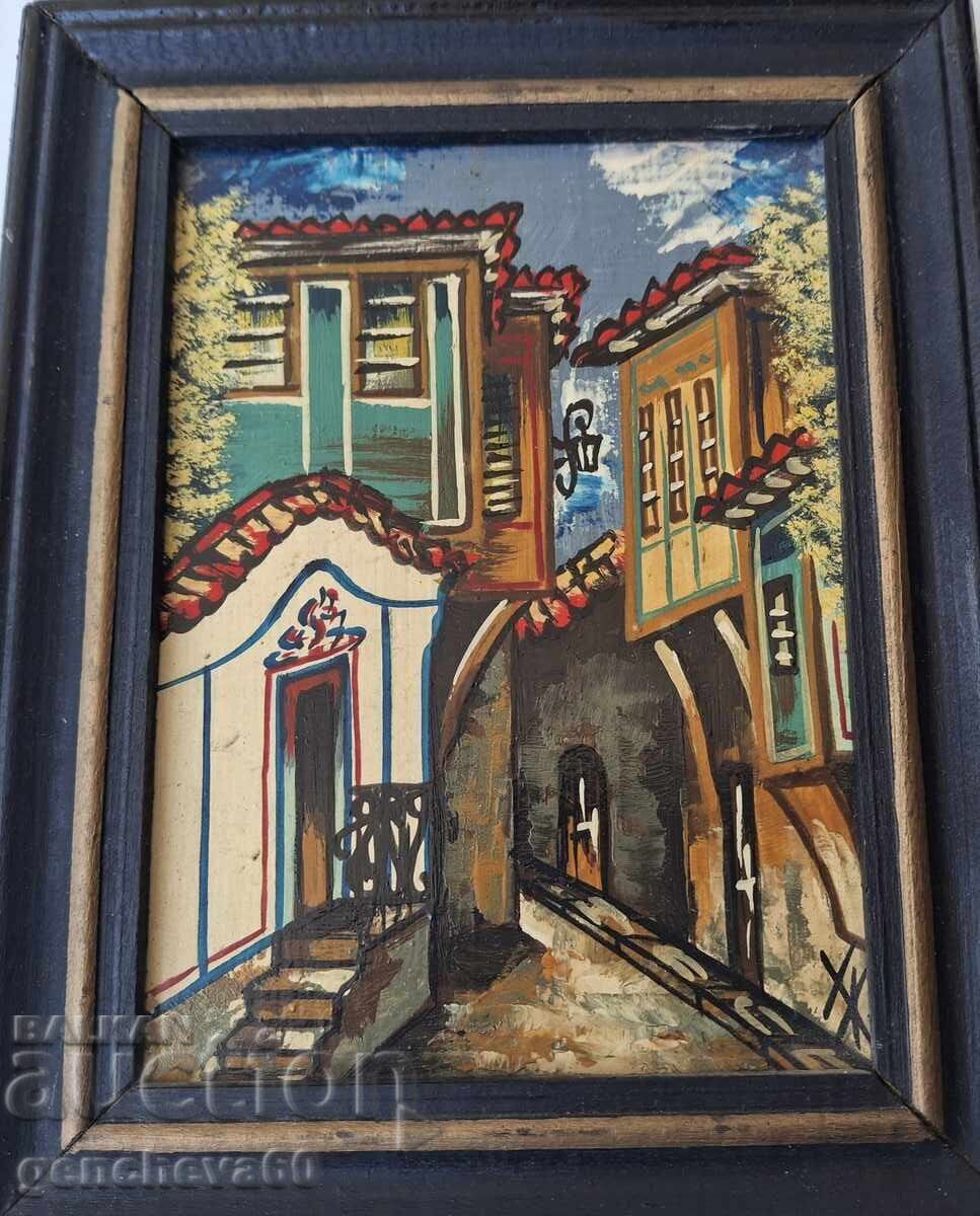 Доставка на Маслена картина,,Стари къщи" Доставка на Маслена картина,,Стари къщи"