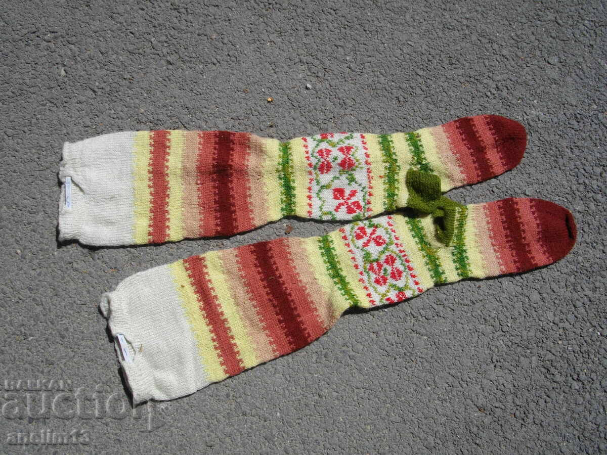 Auction  KNITTED COLORFUL SOCKS FOR TRADITIONAL COSTUME