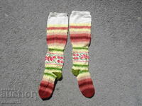 Șosete tricotate colorate, ciorapi pentru costum popular