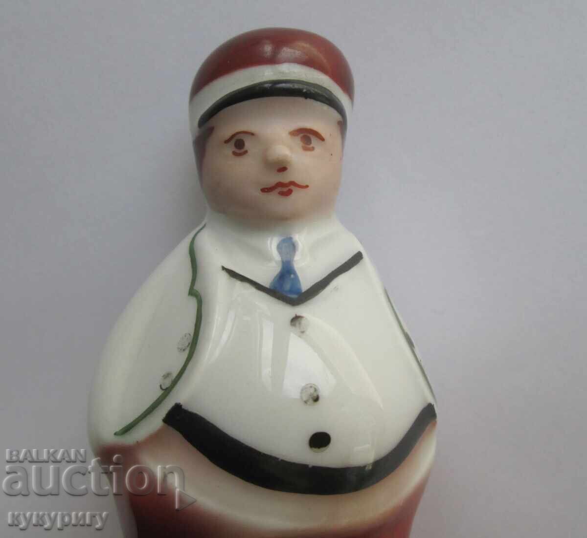 Стара порцеланова солница статуетка фигура на шишко - 6