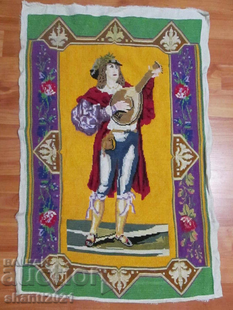 Large tapestry, hand-stitched 67x42cm - 5