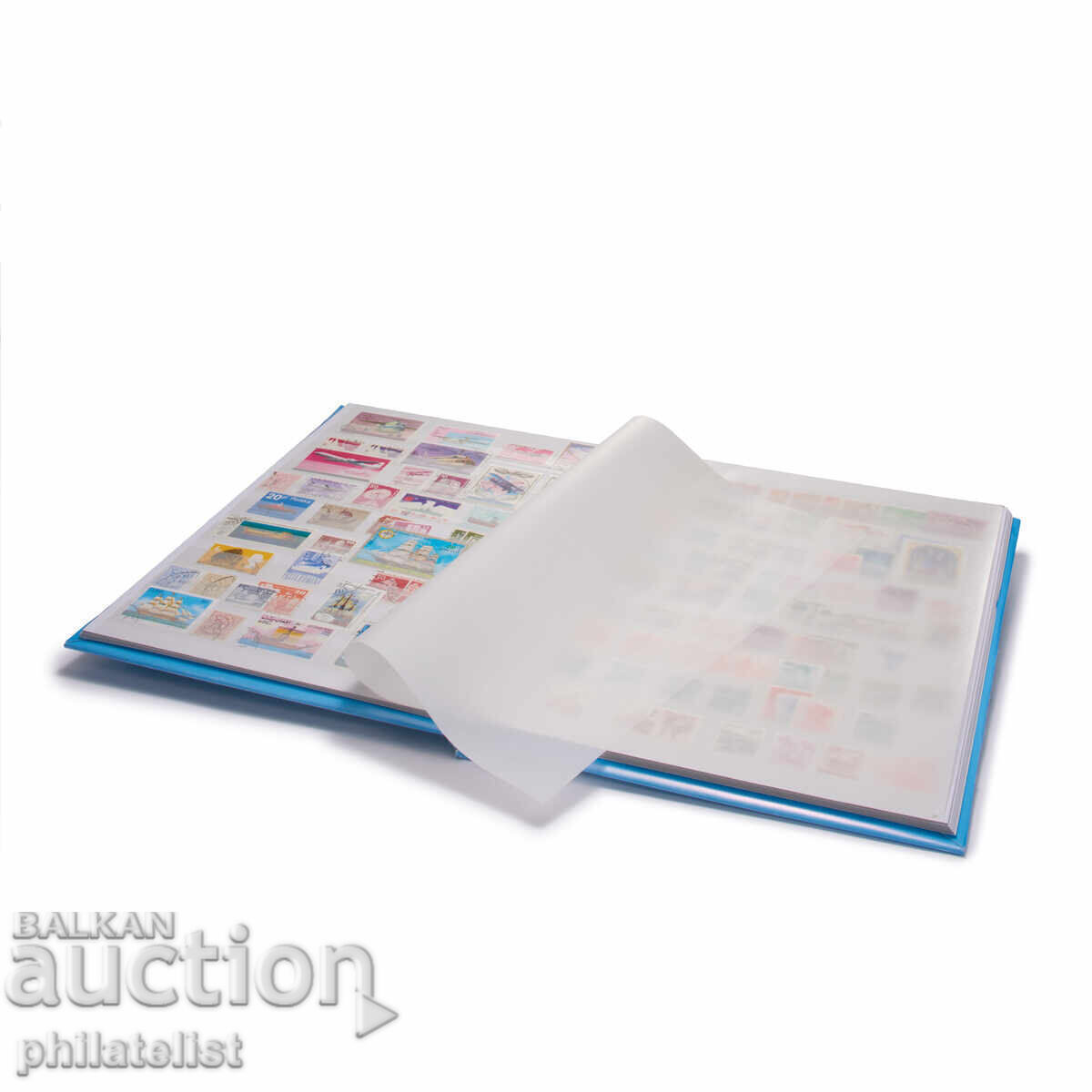 Аукцион Leuchtturm - класьор за марки с 8 бели листа / 16 стр. А4