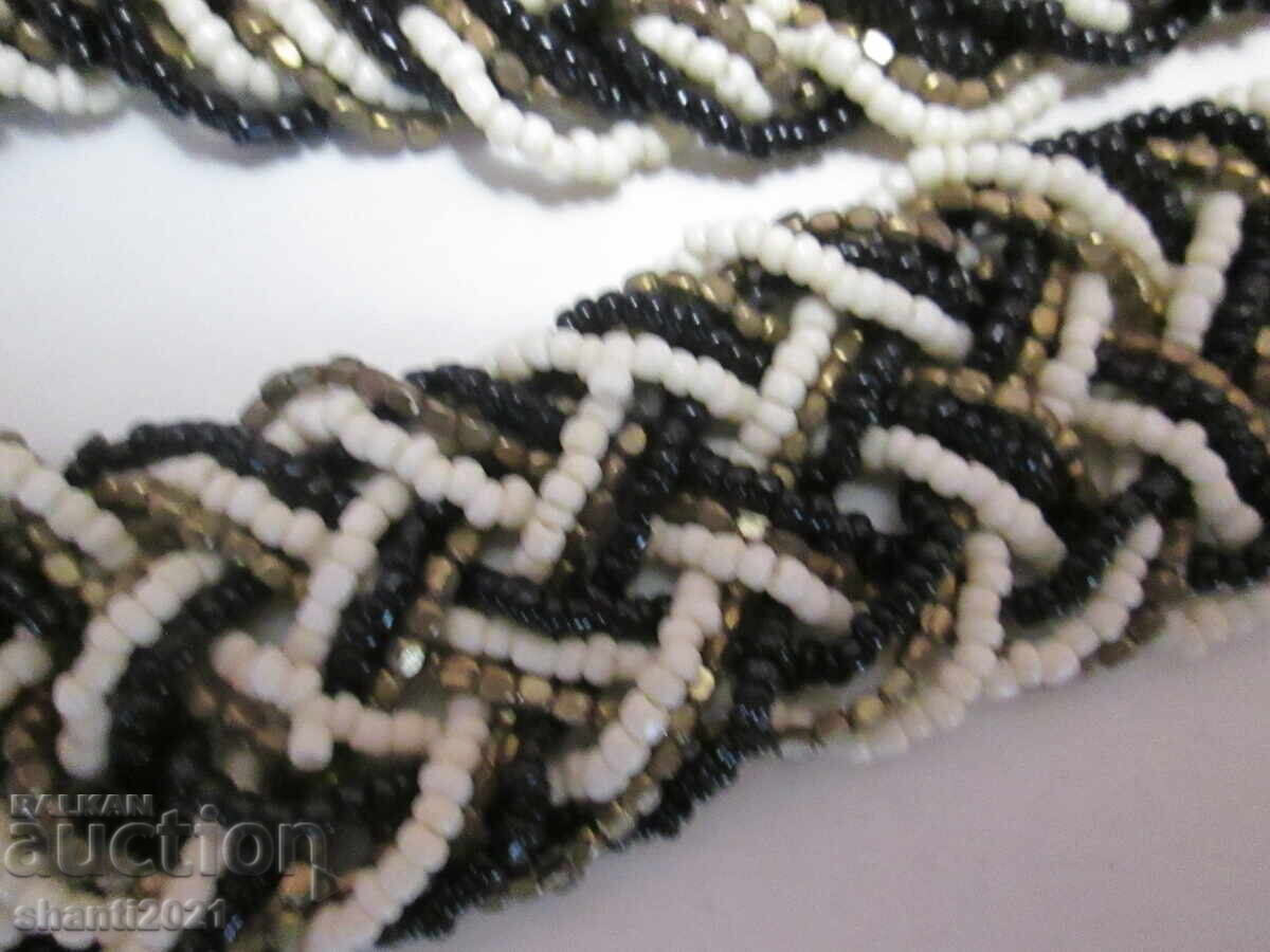 Όμορφο vintage γυναικείο κολιέ, γυάλινες χάντρες - 6