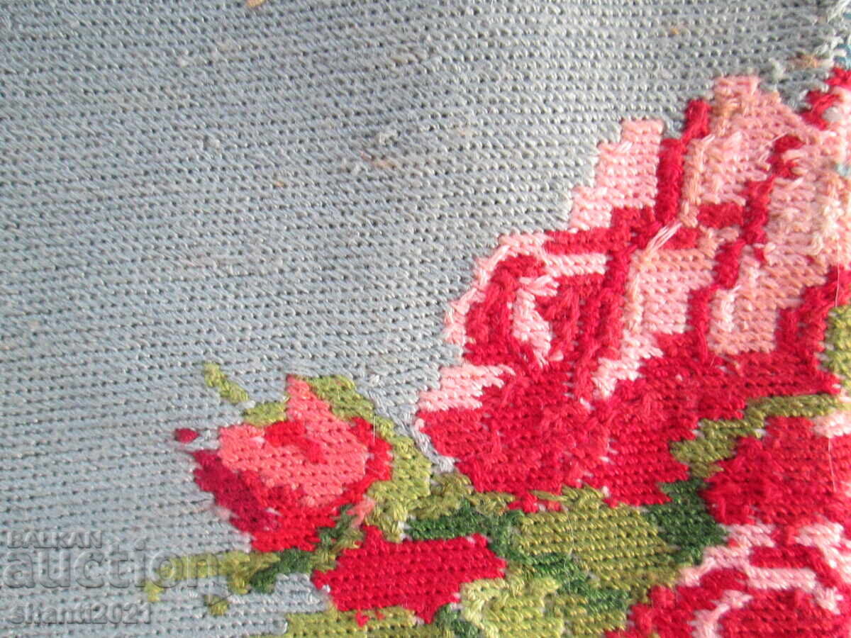 Χειροποίητο κέντημα γομπλέν τριαντάφυλλα 27x18εκ - 5