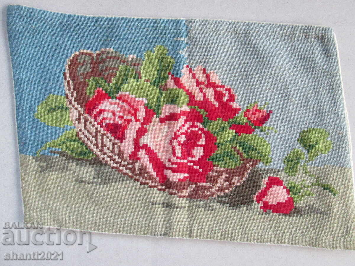 Χειροποίητο κέντημα γομπλέν τριαντάφυλλα 27x18εκ