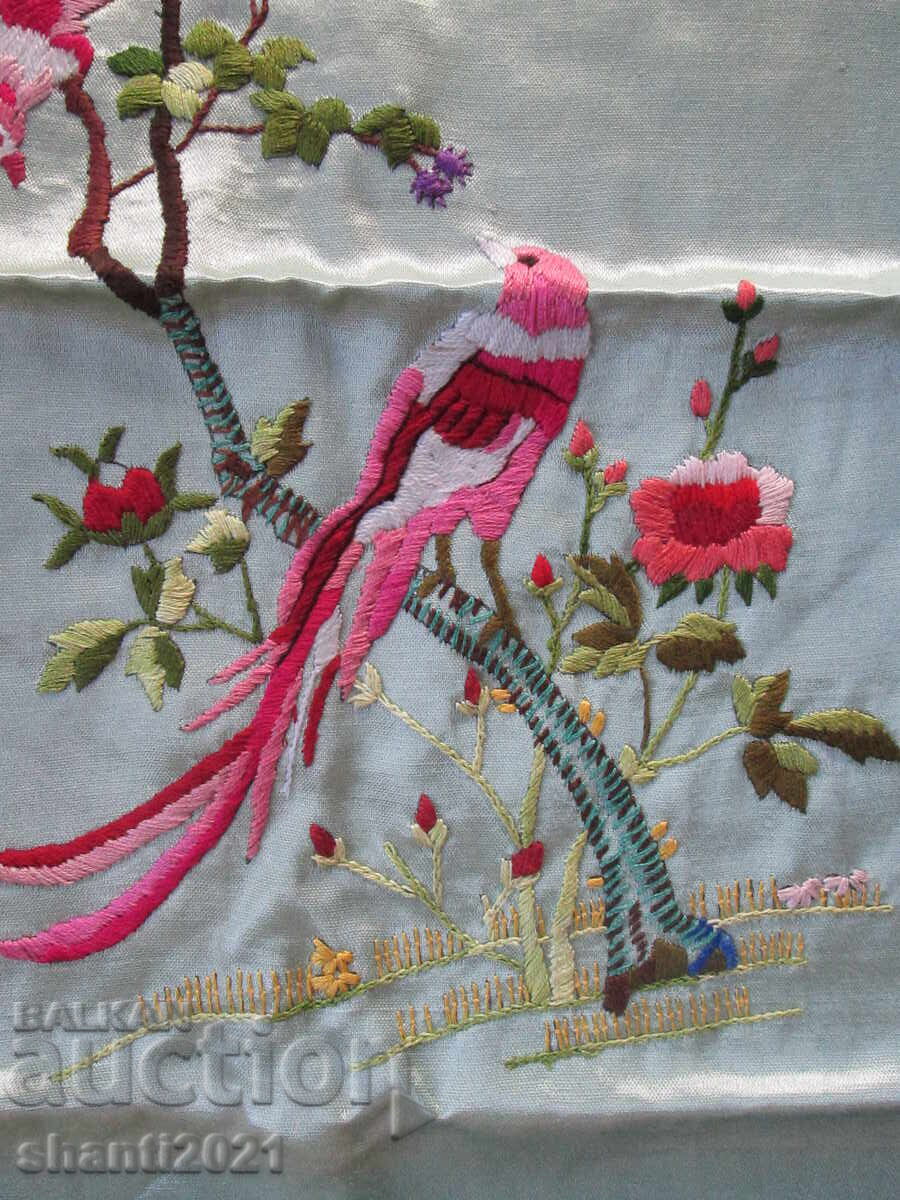 Delivery of Hand-stitched tapestry - parrots, 64x44cm Delivery of Hand-stitched tapestry - parrots, 64x44cm