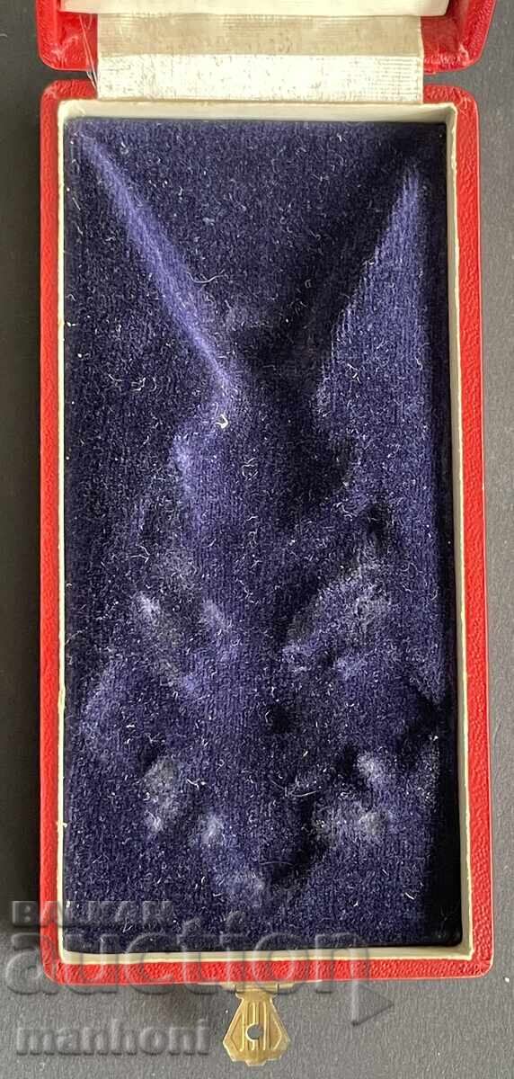 Βασίλειο της Βουλγαρίας, κουτί παρασήμου Στρατιωτικής Αξίας V τάξης. Με κορώνα με τιμή 200.00 BGN | € 102.26