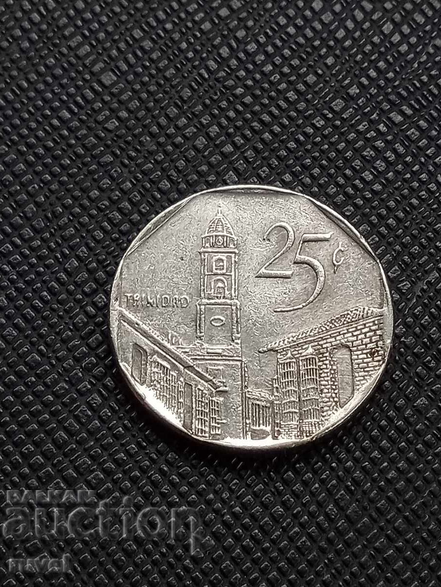 Cuba, 25 centavos 2002