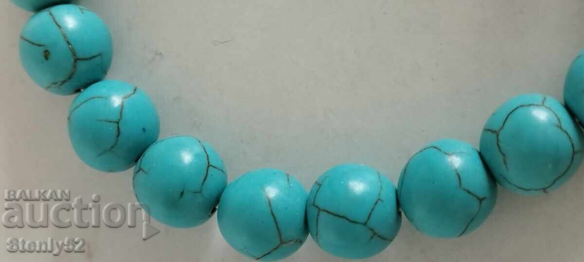 Turquoise natural stone bracelet, weight 26.47 g with price 27.00 BGN | € 13.80 Turquoise natural stone bracelet, weight 26.47 g with price 27.00 BGN | € 13.80