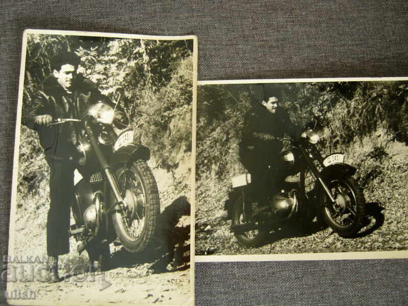 1959 2 buc. fotografie foto motocicletă motor